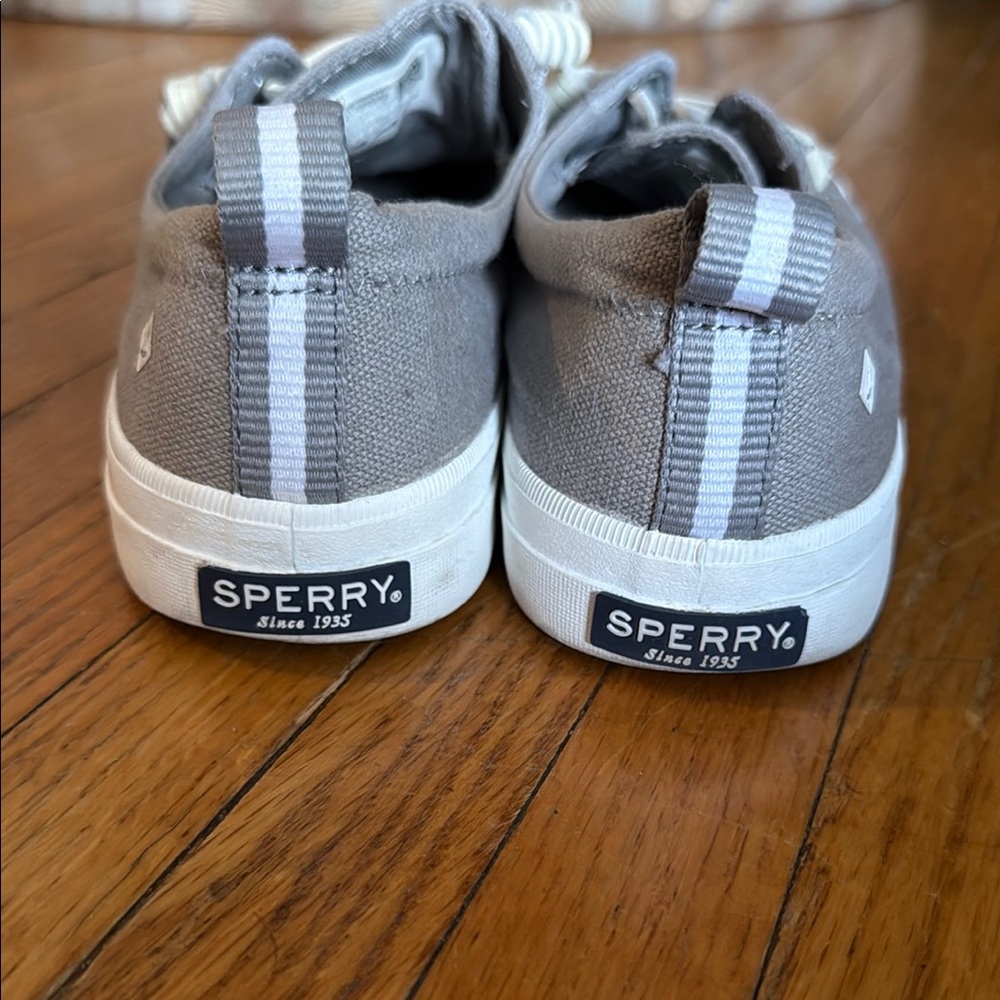 Sperry Gray Casual Canvas Shoes Woman 8.5 - Picture 7 of 8